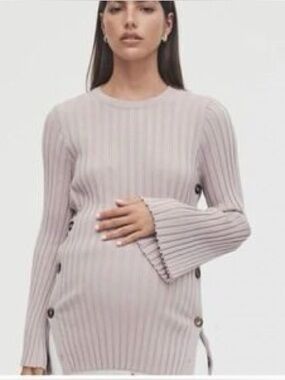LEGOE HERITAGE - Ribbed Crew Neck Sweater in Dusty Rose